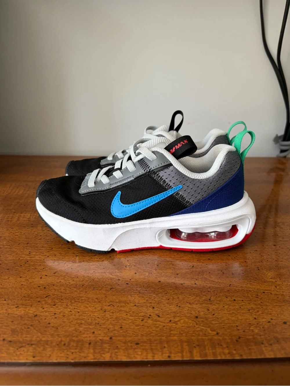 Nike Kids' Black/Blue/Green Air Max Sneaker